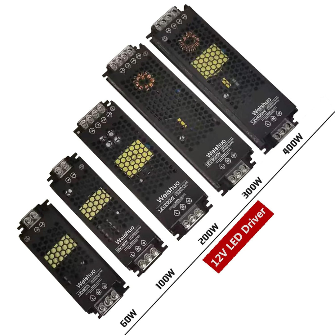 LED Trafo 12V 400W 33.3A IP20 LED Transformator AC 220V auf DC 12 Volt Konstante Spannung Schlankes