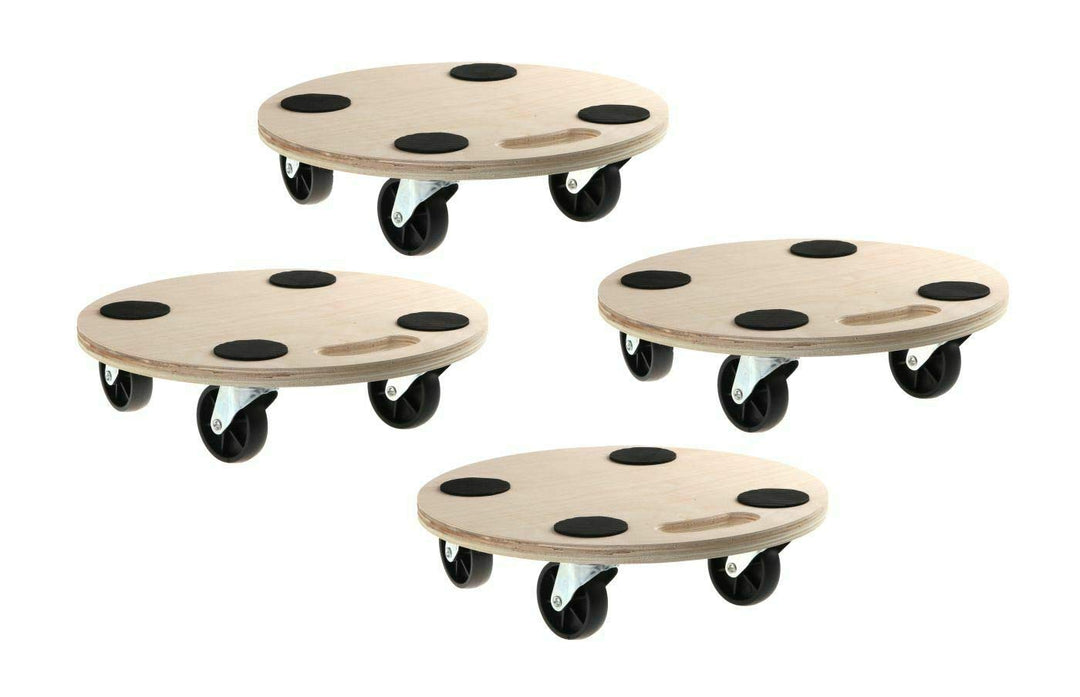 4 Stück Blumenroller Rollbrett Transportroller Fassroller Möbelroller 200kg Rund