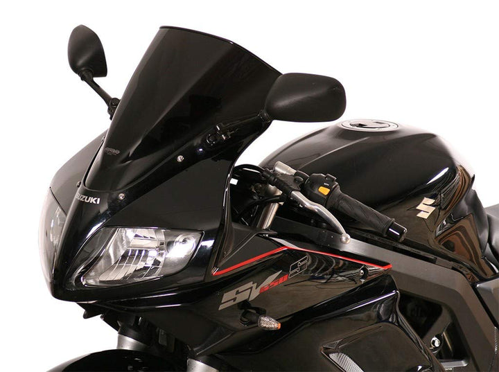 MRA Motorrad-Verkleidungsscheibe Racingscheibe R schwarz für Suzuki SV 650/1000 S 2003-2008, Schwarz