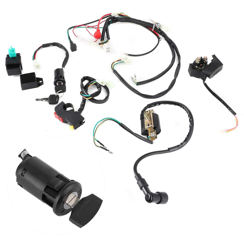 Tbest Kabel/Kabelbaum Elektrostart Motor Kabelbaum Kit Passend für 50ccm 110ccm 125ccm Pit Quad Dirt