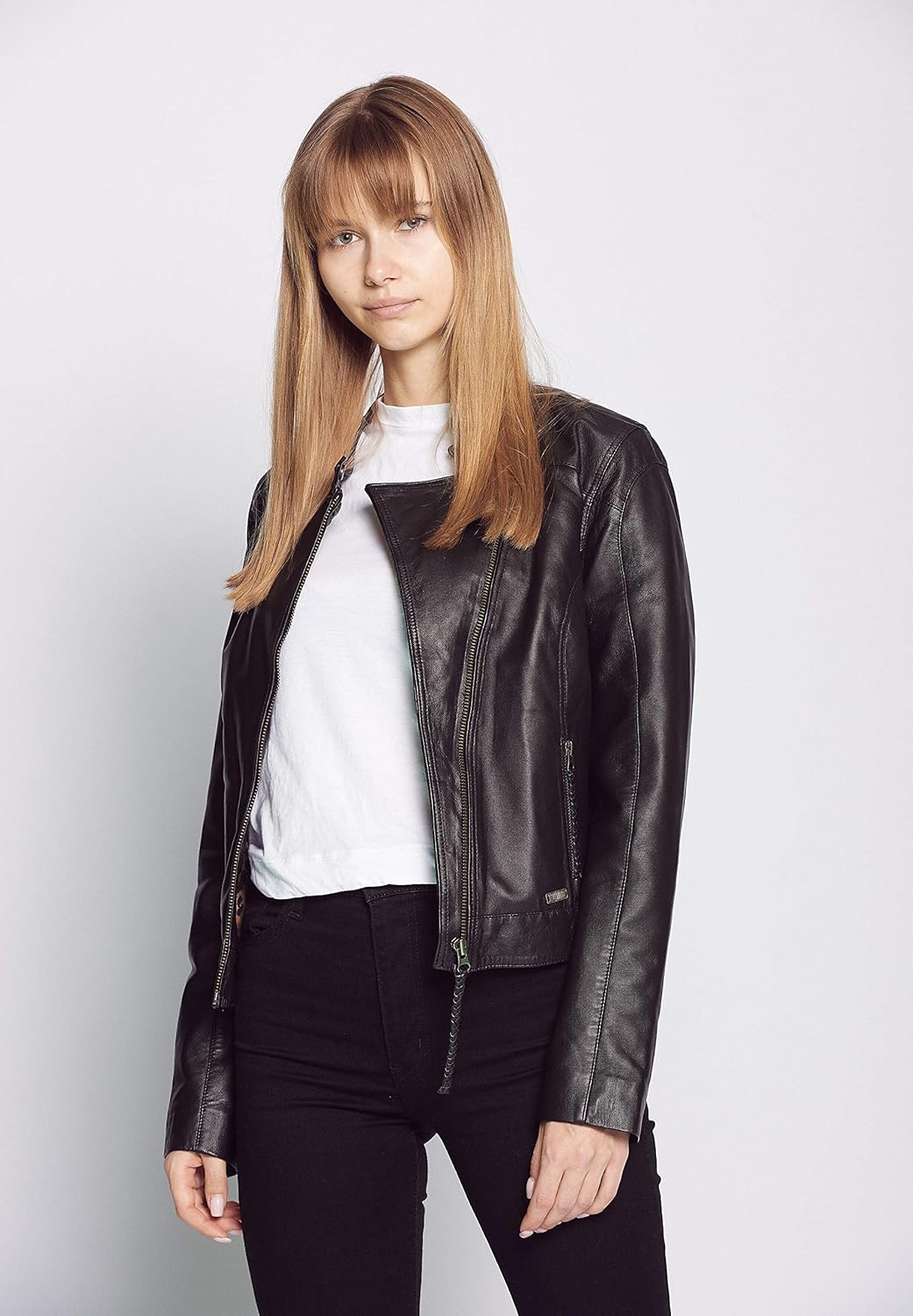 MUSTANG Damen Lederjacke Akara M Schwarz, M Schwarz
