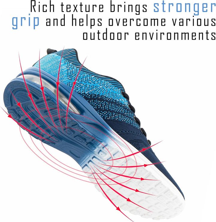 Hitmars Sportschuhe Herren Damen mit Luftkissen Gr.36-48, 37 EU 1 Blau
