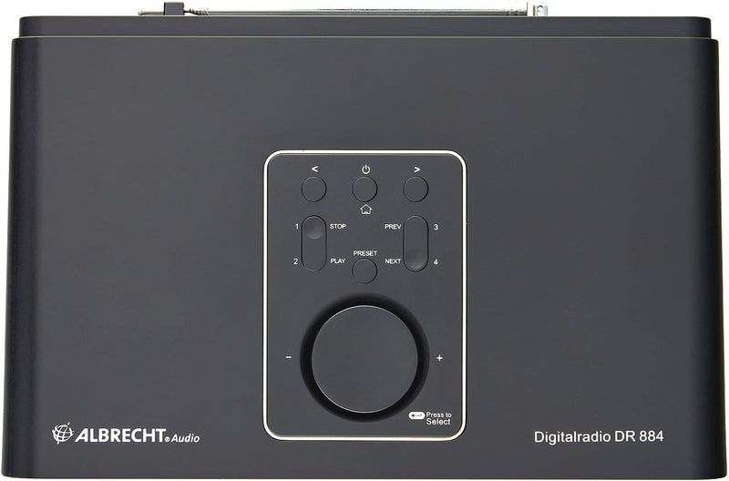 Albrecht DR 884 Kompaktanlage, 27884, Internetradio, Digitalradio, DAB+, UKW mit RDS, Bluetooth, USB