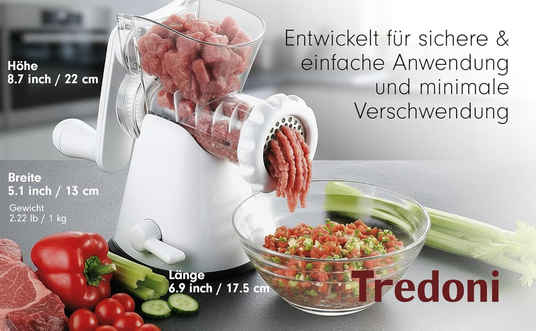 Tredoni Manuelles Fleischwolf Mühle & Gemüse Schredder, Keks Maschine Plätzchen Hersteller + Kekse M