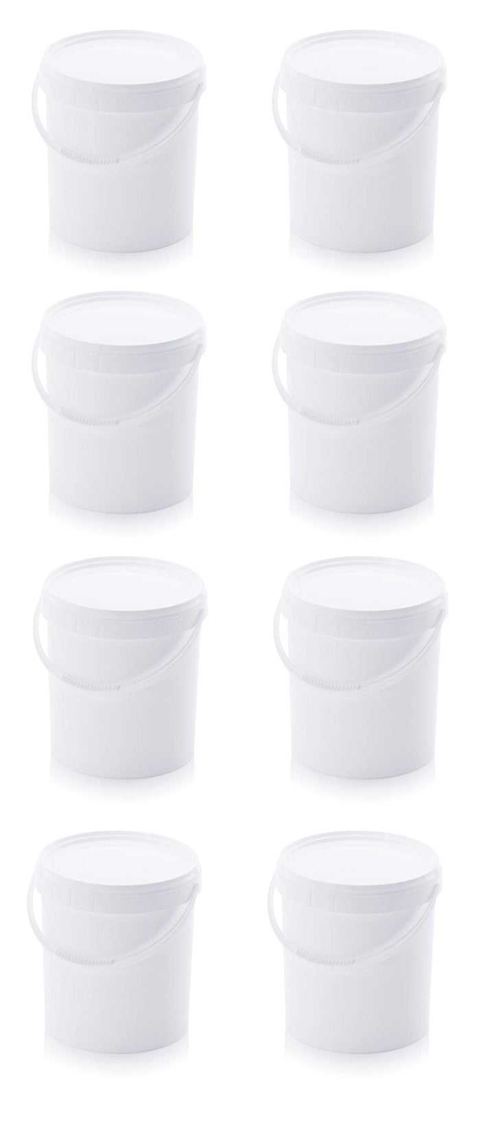 8x Eimer 10,8l mit Deckel * lebensmittelecht, Originalitätsverschluss 10l 8er Set