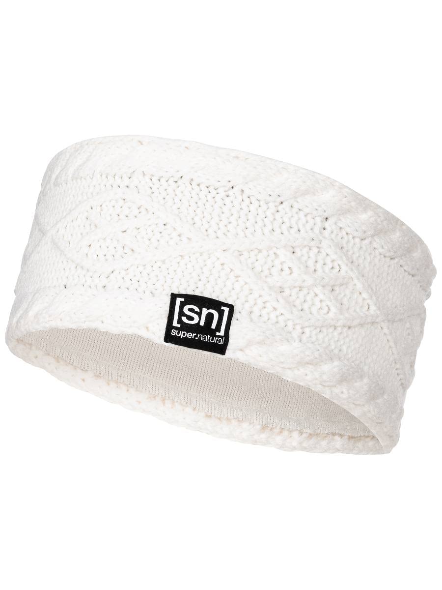 super.natural Stirnband, Unisex, Mit Merinowolle, KNIT HEADBAND Einheitsgrösse Fresh White, Einheits