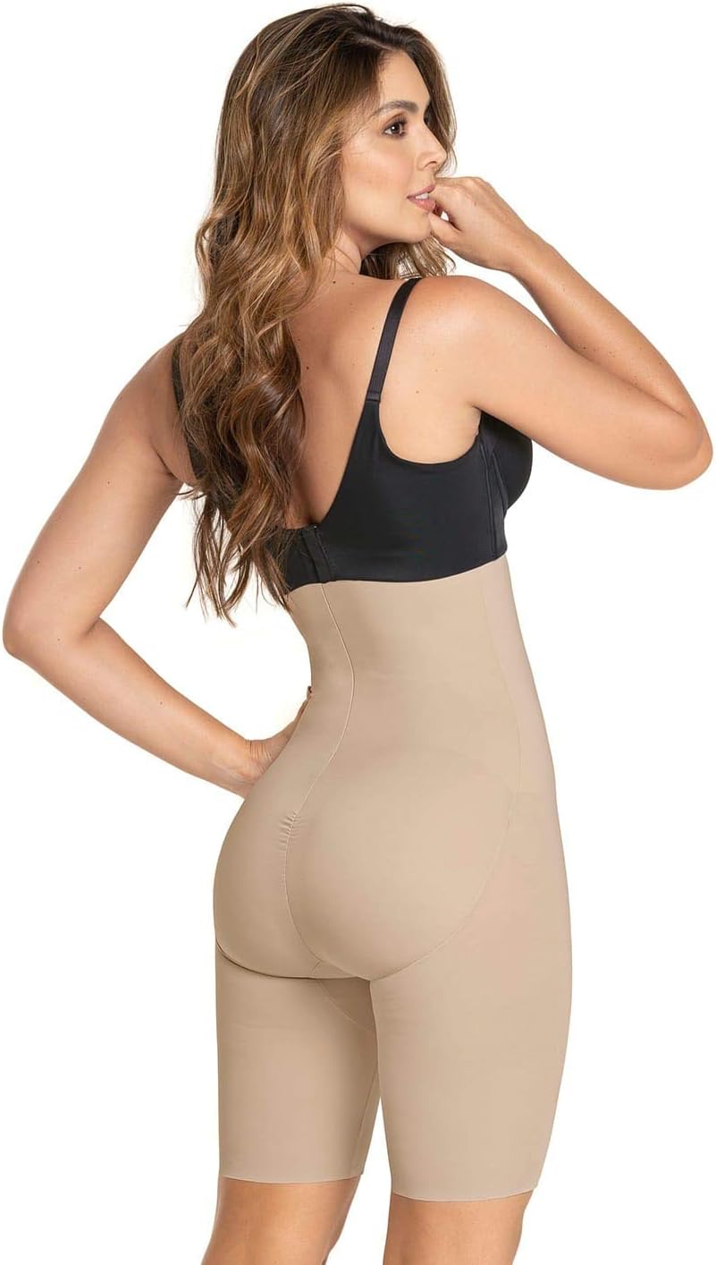 Leonisa Hochtaillierte Miederhose strafft Bauch und Taille, L Beige