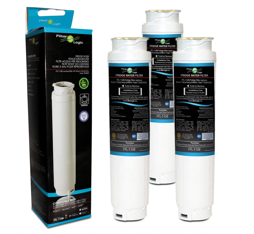 FilterLogic FFL-110B Kühlschrank-Wasserfilter kompatibel mit UltraClarity 00740560, 740560/644845 ko