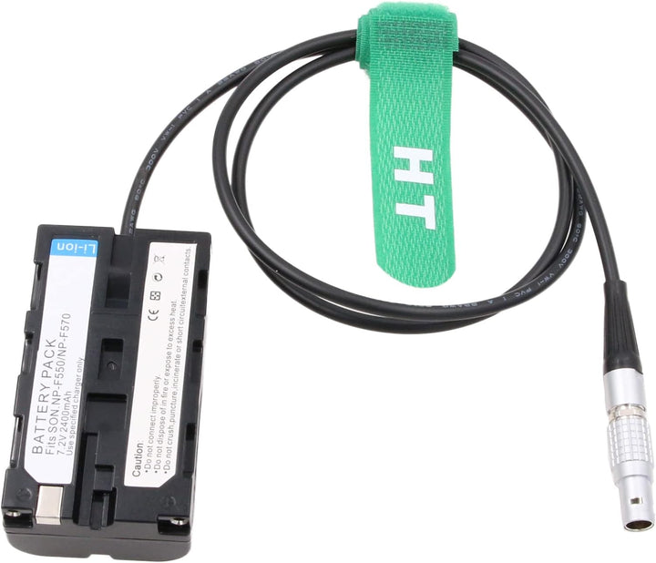 HangTon 0B 2 Pin auf NP-F970 F570 F550 Dummy Akku für Blackmagic Video Assist 12G Atomos Shogun Infe