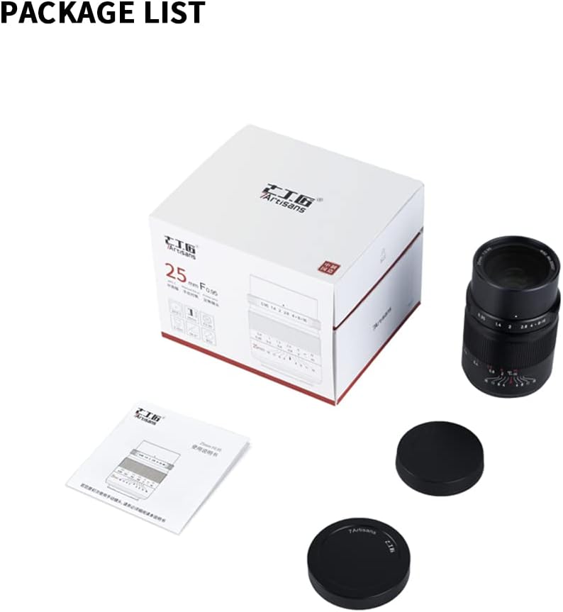 7artisans 25 mm F0.95 Weitwinkel-Blende, manueller Fokus, Fester Objektiv, APS-C für Sony E-Mount sp