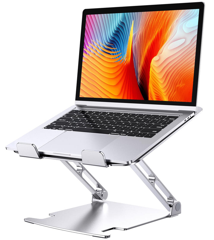 Glangeh Laptop Ständer Aluminium Robust, Belüfteter Ergonomisch Laptop Stand mit Höhenverstellbarer,