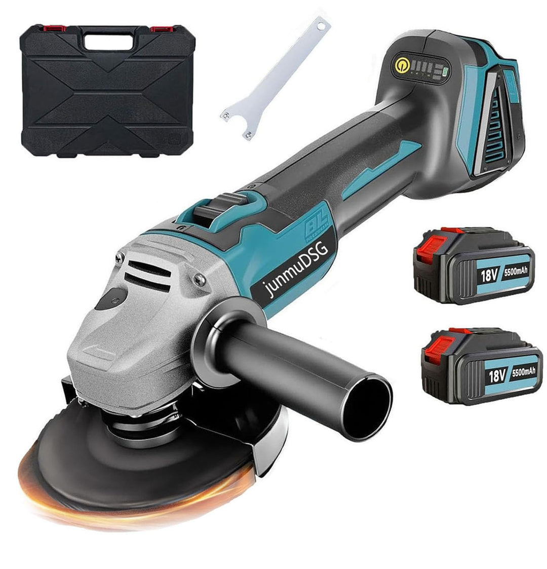 Bürstenloser Akku Winkelschleifer Ø125mm 8500U/min,Ersatz für Makita - Akku Flex Trennschleifer Komp