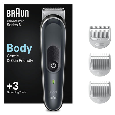 Braun Bodygroomer 3, Körperpflege- und Haarentfernung für Herren, mit SkinShield-Technologie,BG3350,