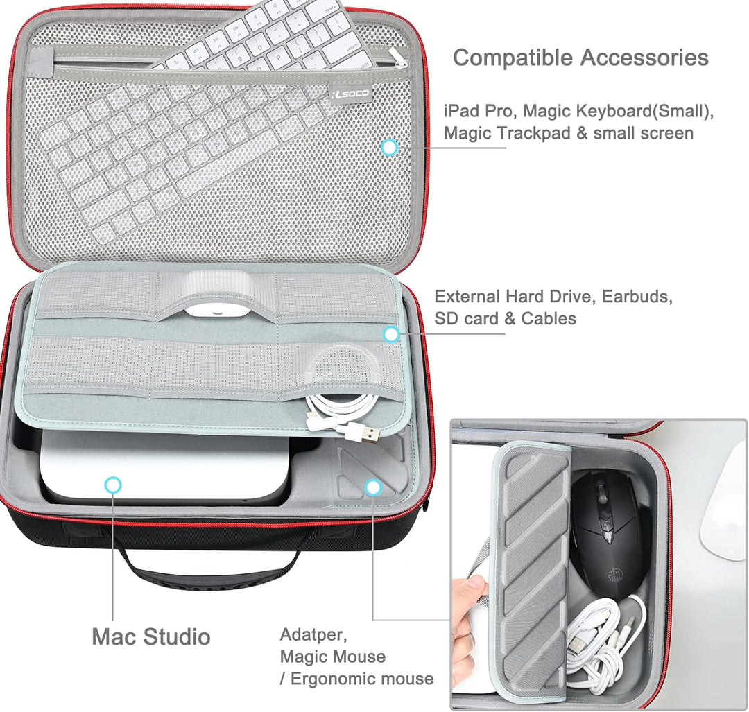RLSOCO Tasche Für Apple Mac Studio M2 Max/Ultra & Für Mac Studio M1/M1 Max (Nur Gehäuse) Mac Studio