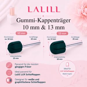 LALILL Schleifkappen LUX 50 Stück – weisse Fräskappen für Nagelfräser – Maniküre, Pediküre & Podolog