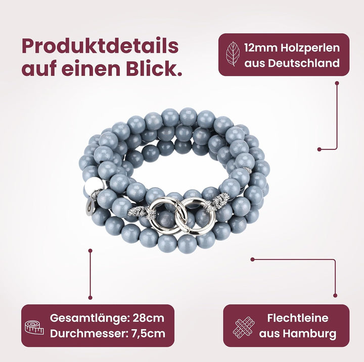 beadstars Perlen Handykette Universal zum Umhängen inkl. Patch und Geschenkbox, handgefertigt in Deu