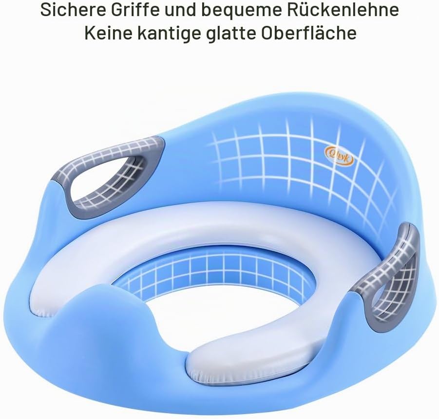 Toiletten-Training-Sitz, Toiletten Sitz für Kinder, passt auf runde und ovalen Toiletten, gepolstert