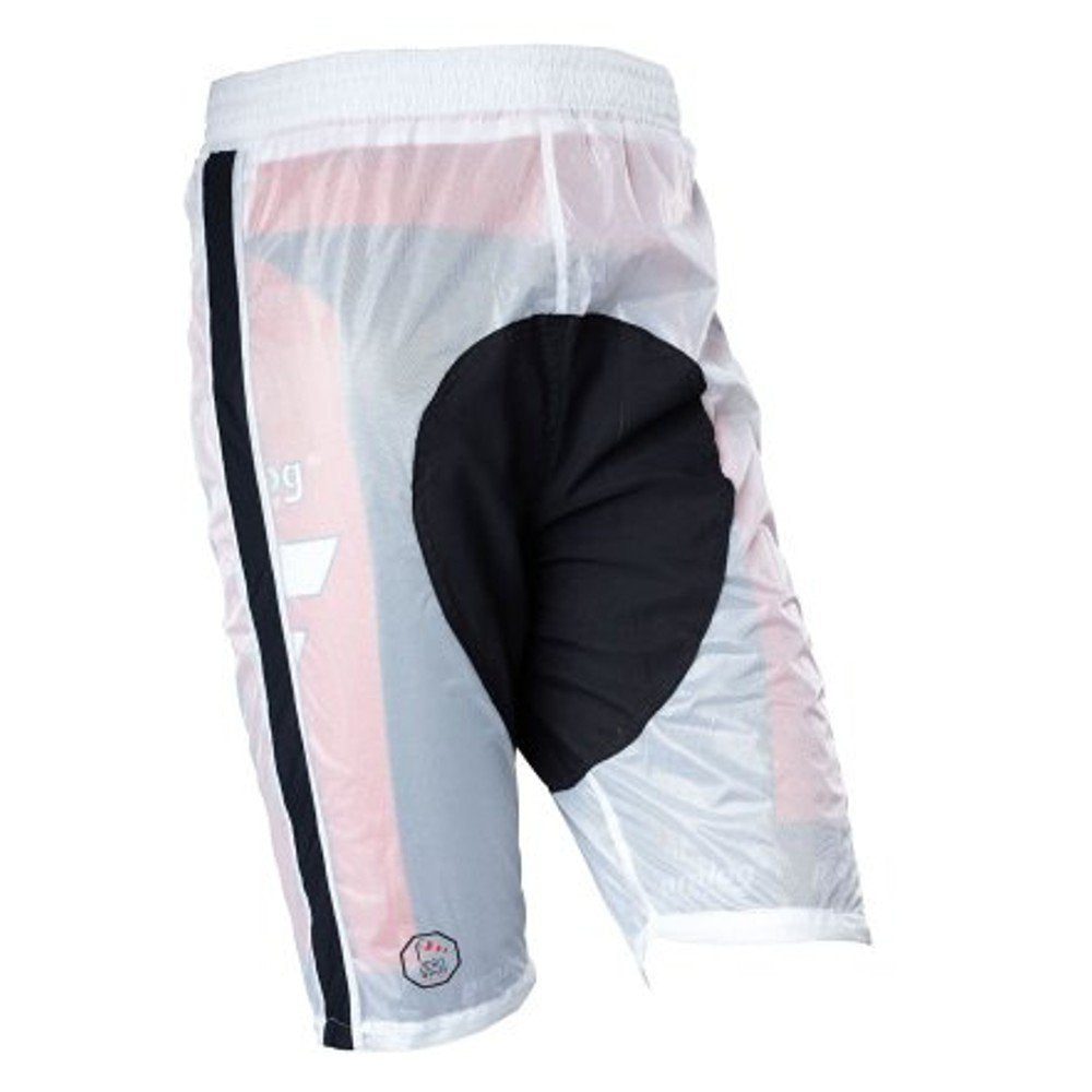 Transparente Regenhose für über die Radhose, Stoff ist wind-und wasserdicht, elastisch, atmungsaktiv