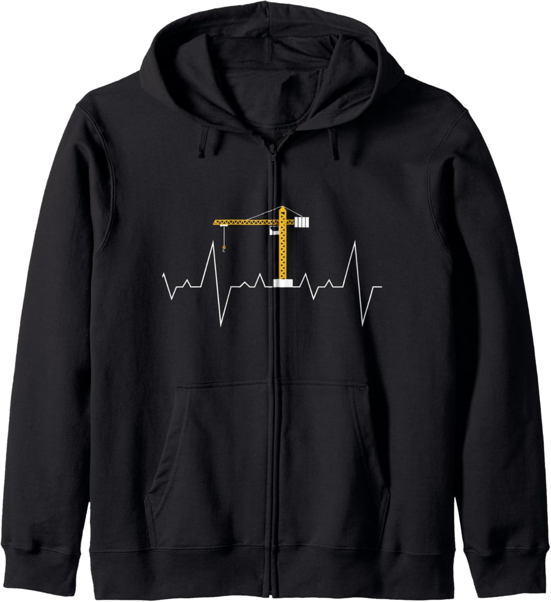 Kranführer Herzschlag Kran Geschenk Kapuzenjacke