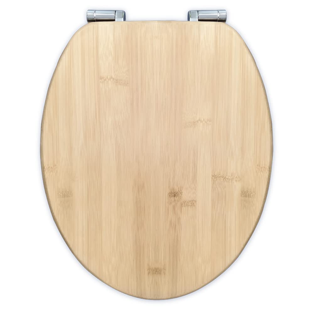 Bath4U Bambus Toilettendeckel | mit Absenkautomatik | Nachhaltige Klobrille | aus hochwertigem Bambu