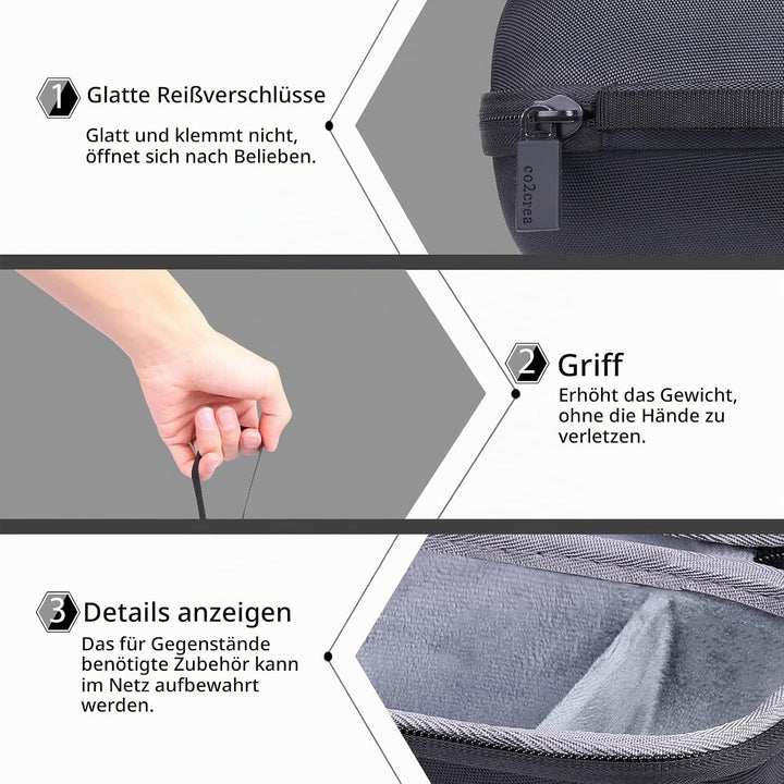 co2CREA Harte Reiseschutzhülle Etui Tasche für Ultimate Ears UE Wonderboom 4/ Wonderboom 3/ Wonderbo
