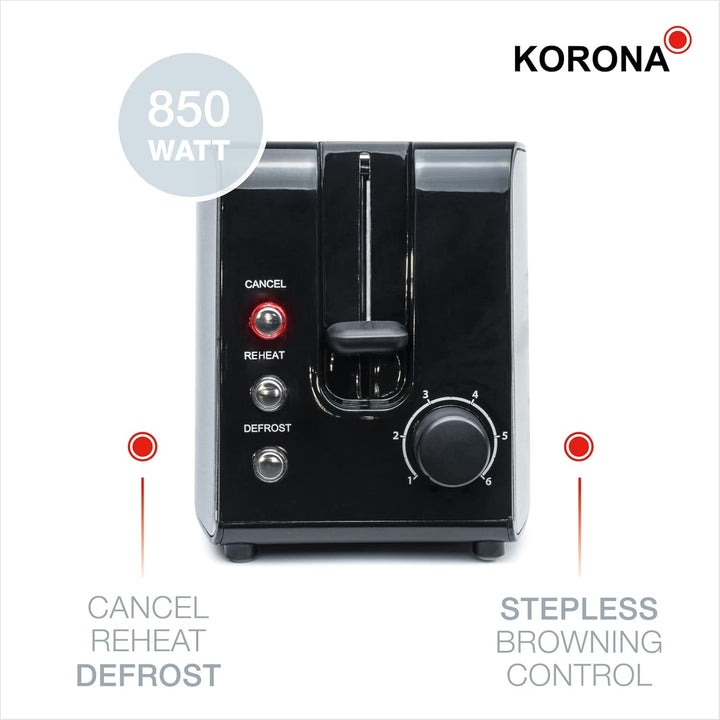 Korona 21250 Doppelschlitztoaster | Extra grosse Röstschlitze für American Sandwichtoasts | 4 wieder