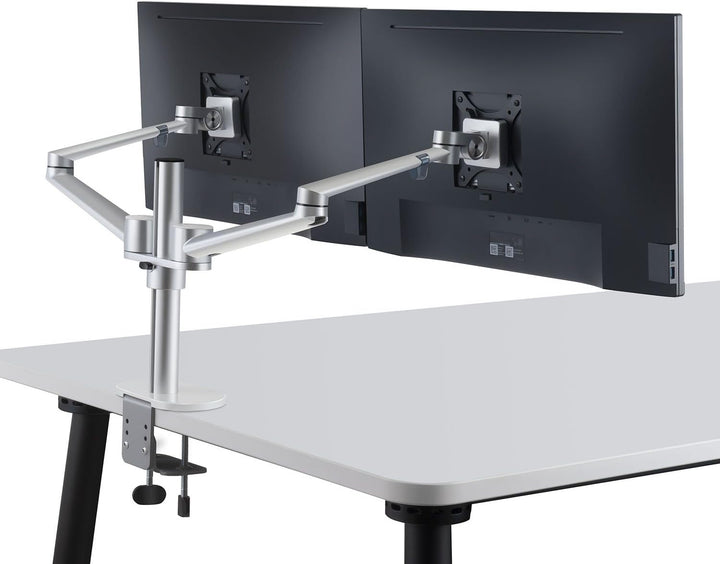 ThingyClub® Adjustable Aluminium Universal Full Motion Desk Mount Arm Stand Bracket (Dual Monitors -