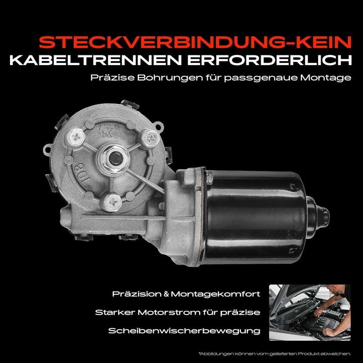 Frankberg 1x Wischermotor Scheibenwischermotor Vorne Links oder Rechts Kompatibel mit Transit Connec