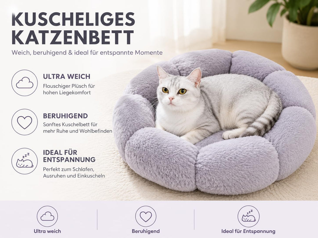 Hundebett Katzenbett 50 cm Waschbar flauschig orthopädische Hundebetten grosse und kleine Hunde Katz
