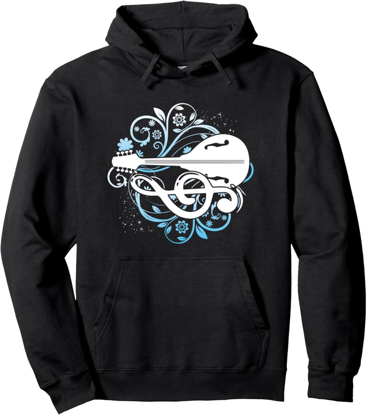 Mandoline Spieler Notenschlüssel Bluegrass Countrymusik Pullover Hoodie