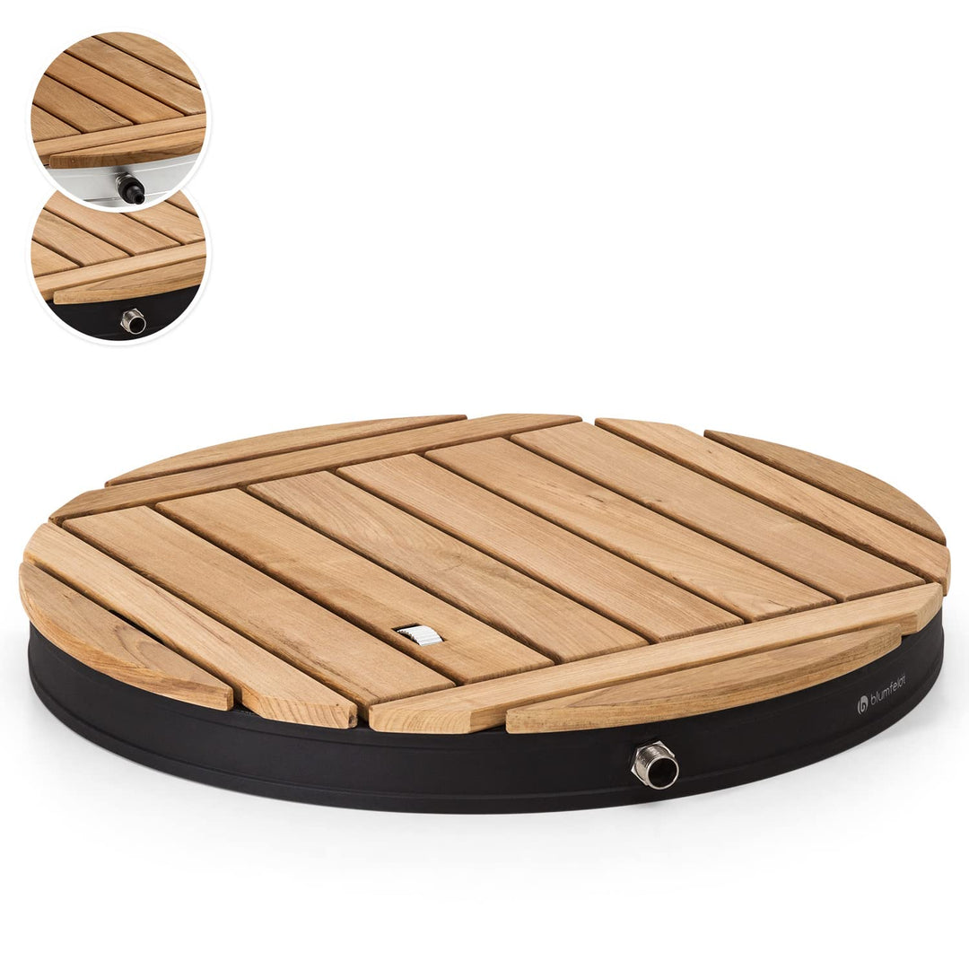 blumfeldt Mobile Gartendusche, Aussendusche für den Garten, Bodendusche mit 4m Wasserstrahlhöhe, Bod