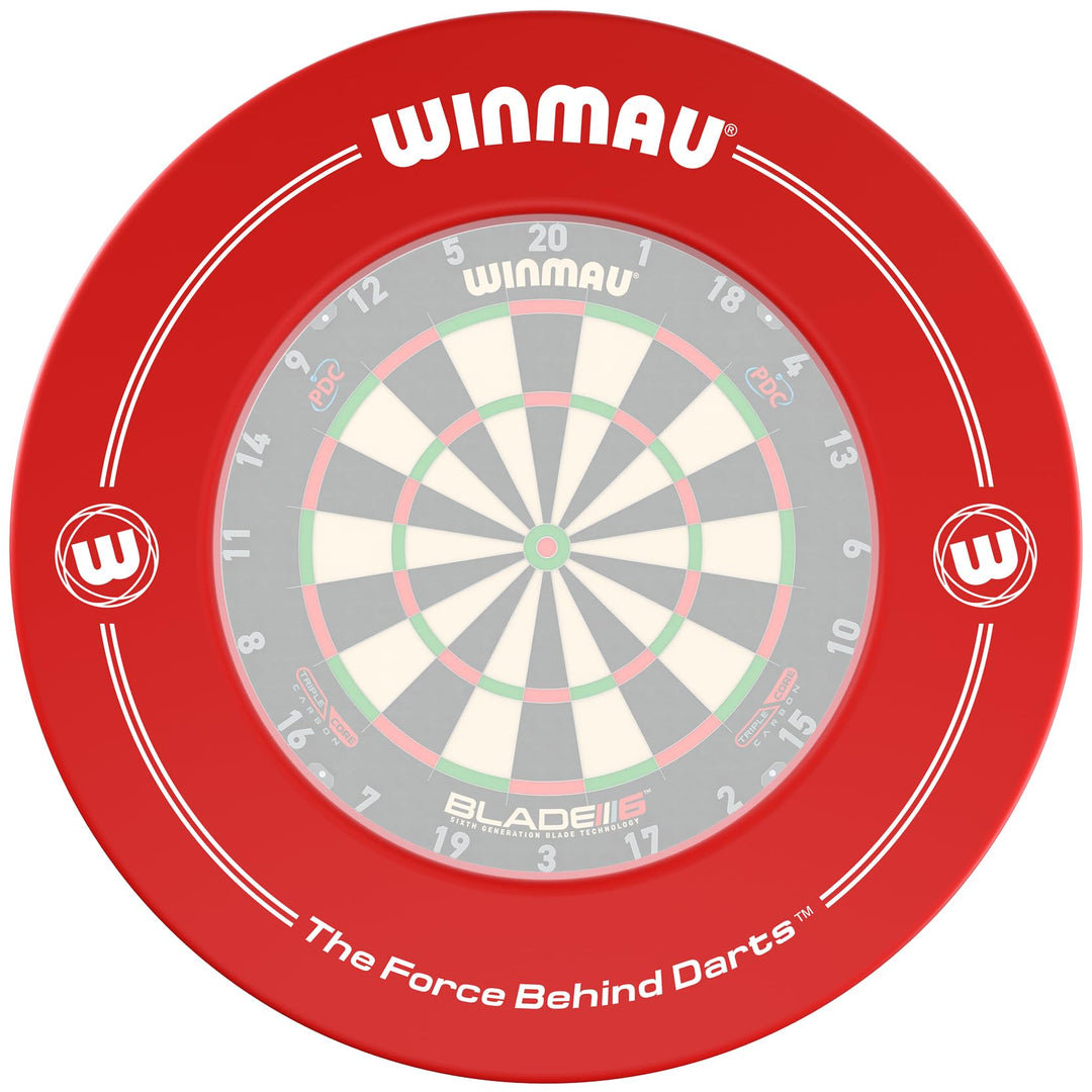 WINMAU Unisex – Erwachsene Printed Dartboard Surround Standard Red, Standard Red