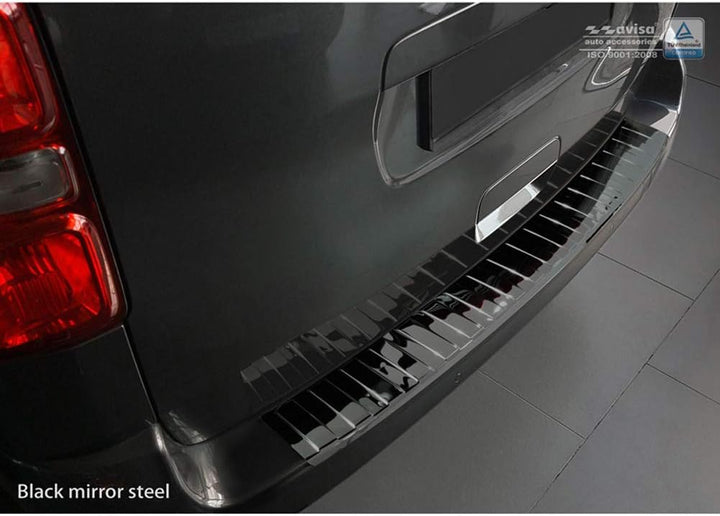 Spiegelschwarz Edelstahl Heckstossstangenschutz kompatibel mit Citroën Spacetourer / Peugeot Travell