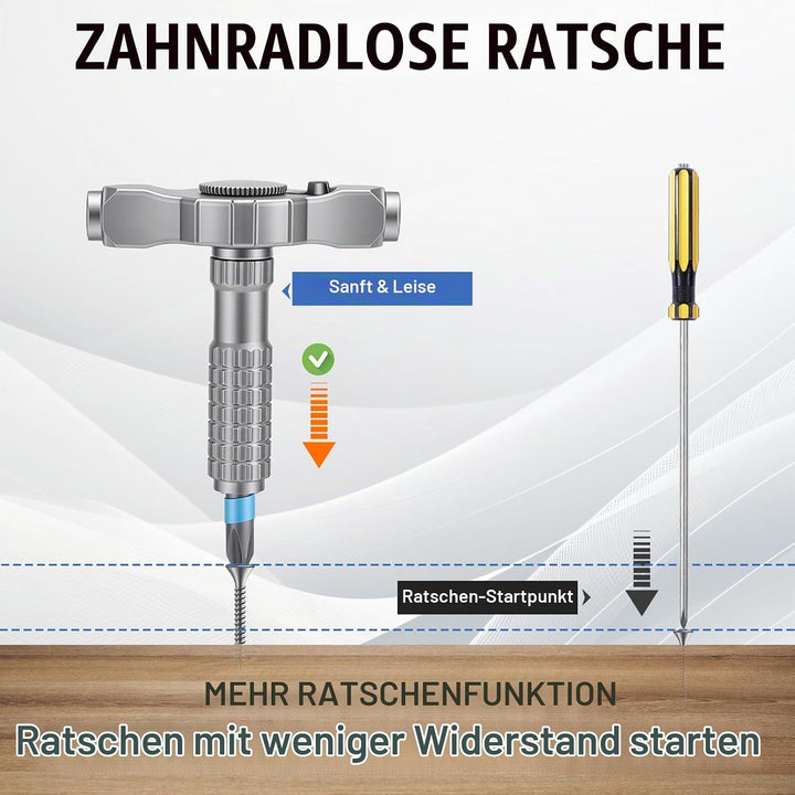 Yosoo Health Gear 66-in-1 Magnetisch Ratschen Schraubendreher Set mit Abnehmbarem Ratschengriff, Mul