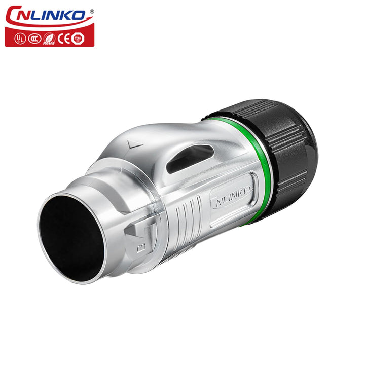 CNLINKO BD-24 Glasfaser wasserdichter stecker, LC Single Mode Dual Core, Panel Mount Receptacle Buch