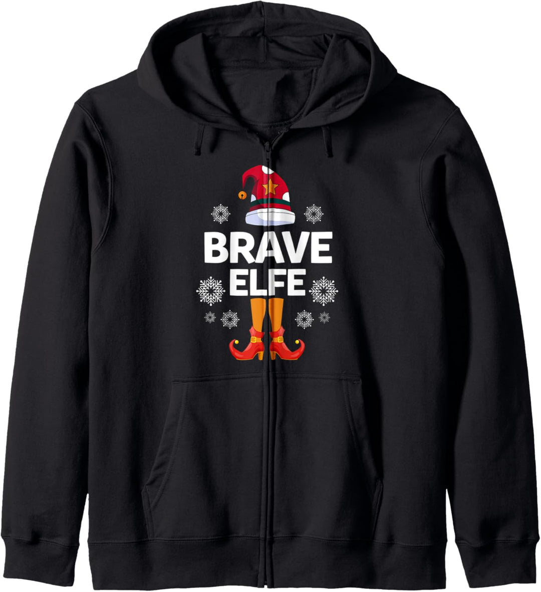 Brave Elfe Elfen Familien Weihnachts Outfit Weihnachtself Kapuzenjacke