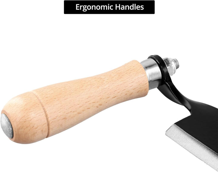 QWORK® 250 mm Zugmesser Reifmesser mit Hohe Schärfe, Gehärteter Hohlschliffklinge, Ergonomischen Hol