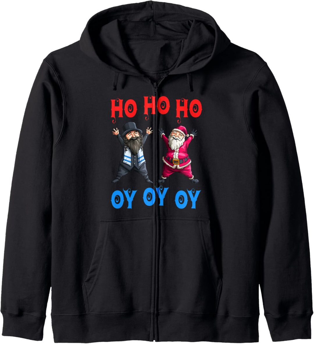Ho Ho Ho Oy Oy Oy Lustige Weihnachten Santa Chanukkah Jude Kapuzenjacke