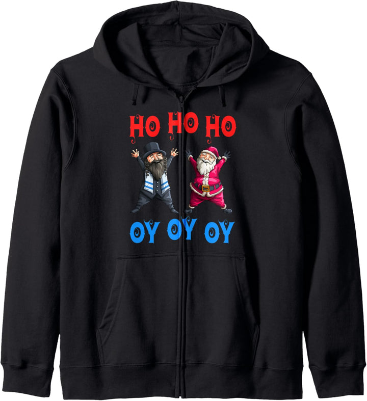 Ho Ho Ho Oy Oy Oy Lustige Weihnachten Santa Chanukkah Jude Kapuzenjacke