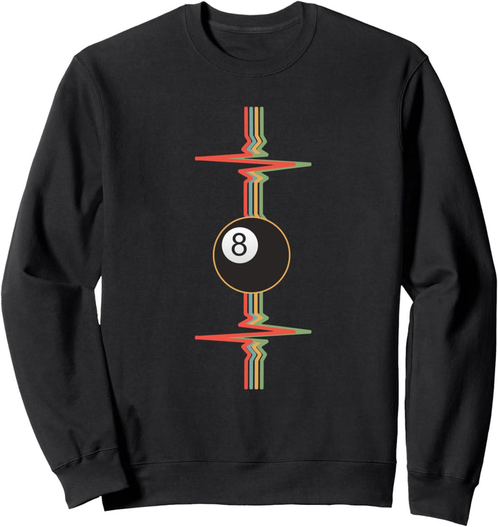 Snooker Pool Spieler Billard Acht Ball Retro Vintage Sweatshirt