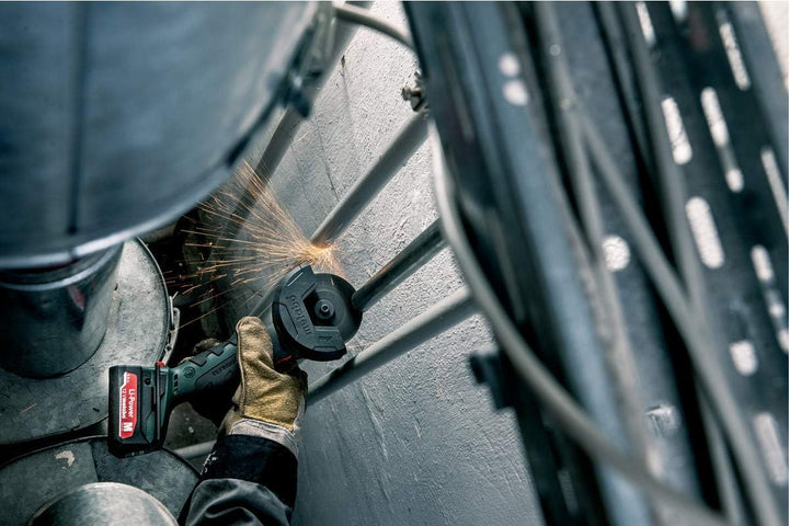 Metabo Akku Winkelschleifer Powermaxx CC 12 BL (ohne Akku, Schleifscheiben-ø 76 mm, mit Schleifschei