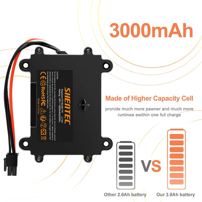 Shentec 18V 3000mAH Li-ion Akku kompatibel mit Bosch Indego 350, 400, M 700, M+ 700, S+ 350, S+ 400