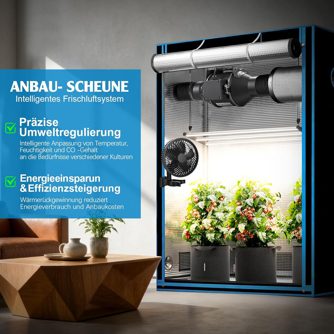 Regelbar Rohrventilator 150mm mit Inverter-EC-Motor, 683m³/h 2800 RPM Inliner Abluftventilator mit D