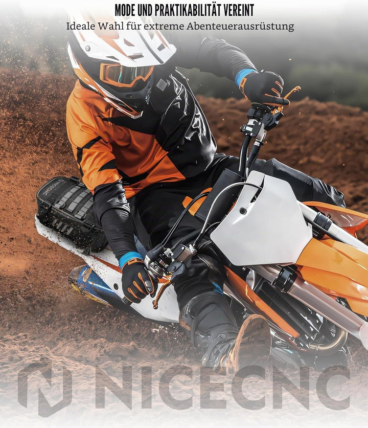 NICECNC Motorrad-Heckkotflügeltasche, Dirt-Bike-Tasche, Rücksitz mit Werkzeug-Rolltasche, Dirt-Bike-