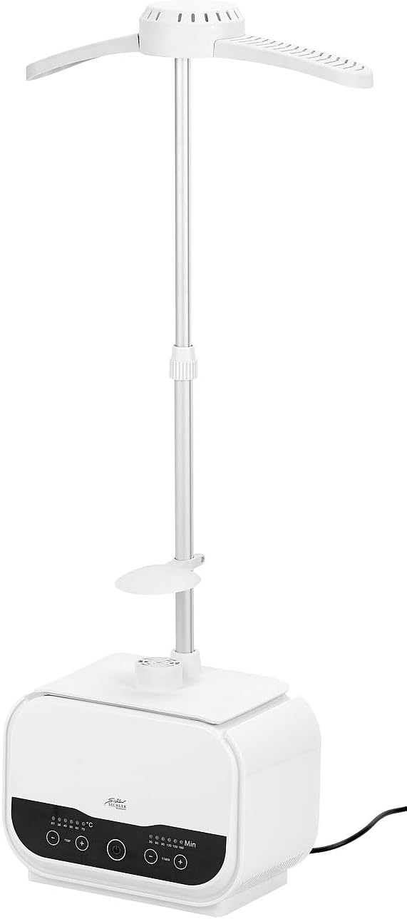 Sichler Haushaltsgeräte Hemdenbügler: Digitale 2in1-Bügelpuppe mit Warmluft-Gebläse, Timer, 1.200 Wa