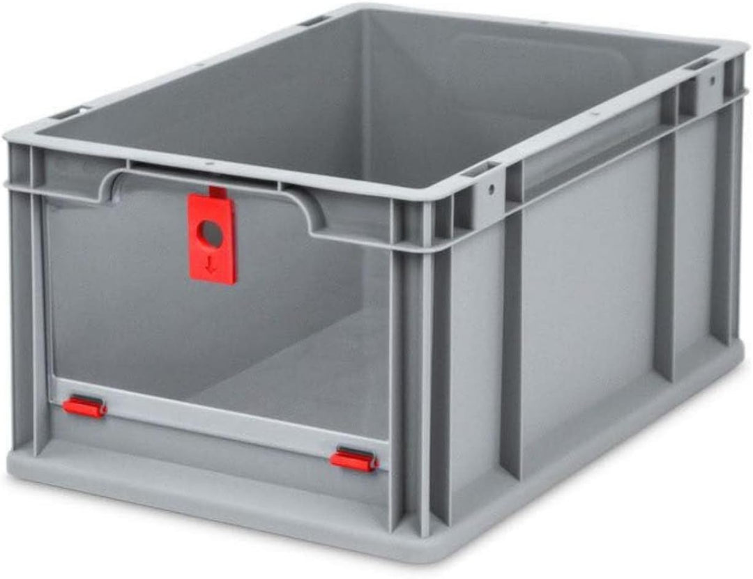 SparSet 5x Eurobox NextGen Insight Cover | HxBxT 22x30x40 | 20 Liter | Hoch/Rot | Eurobehälter, Tran