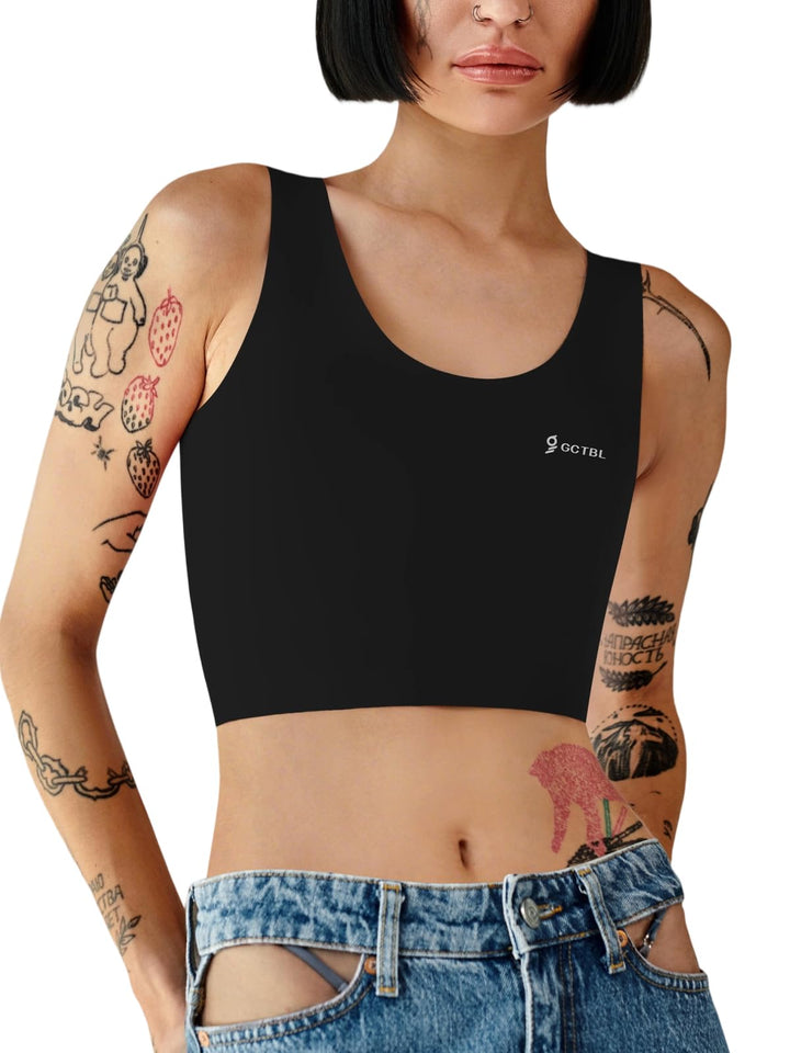 Brust Binder für Transgender FTM Trans Binder Atmungsaktive Nahtlos Schwimm Binder Bra Schwarz 3XL,
