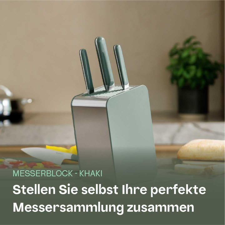 BergHOFF Home Edge Messerblock ohne Messer - Messerhalter Edelstahl - universal Küchenmesserblock -