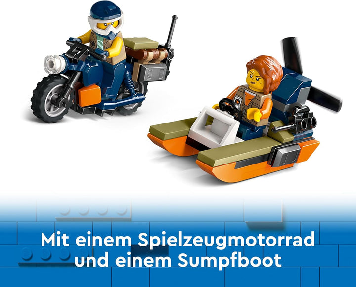 LEGO City Dschungelforscher-Hubschrauber, Abenteuer-Spielset für Kinder ab 8 Jahren, Weihnachts- ode