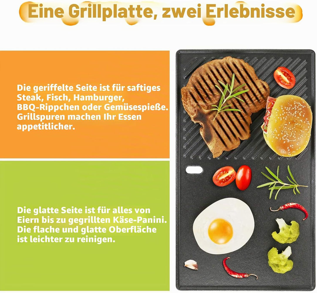 7637 Grillroste und Grillplatte für Weber Spirit I &amp; II 200 Serie - E210 E220 S210 S220 mit Frontste